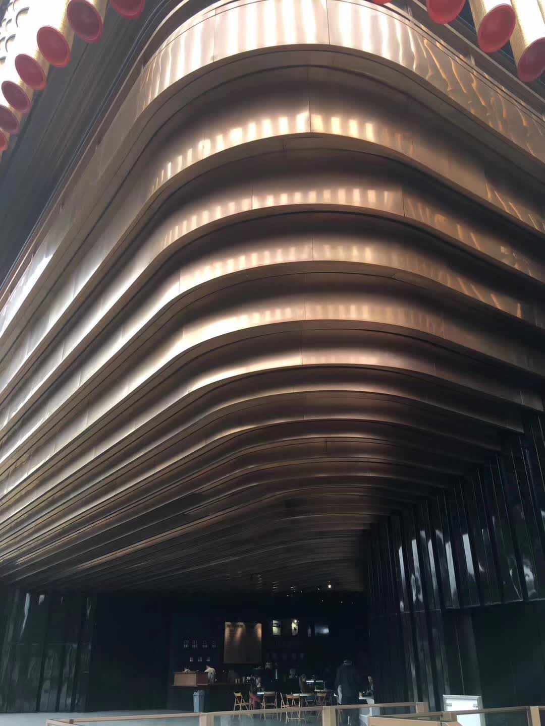 辽宁效果好的拉丝铜色铝单板厂家定制-铝乐建材